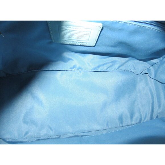 Coach 2007 Hampton Sateen Leather satchel 4 turnlock pockets Daisy Flower Charm - Picture 7 of 13